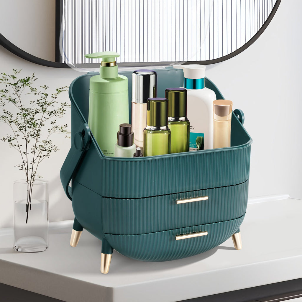 Cosmo Go Kosmetik Aufbewahrungsbox 3-lagig mit Deckel