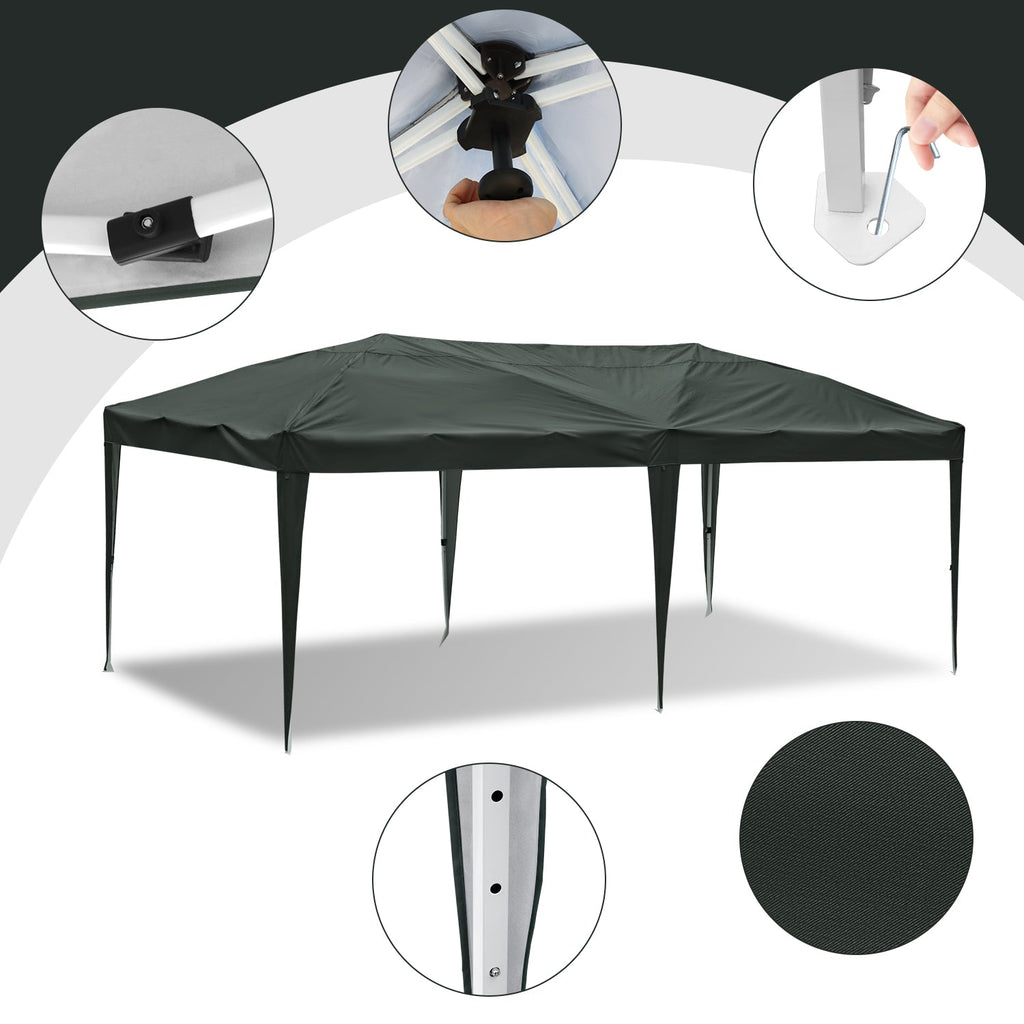 Cosmo Go Pop-Up Pavillon Gazebo mit Zentralverriegelung 3x6m