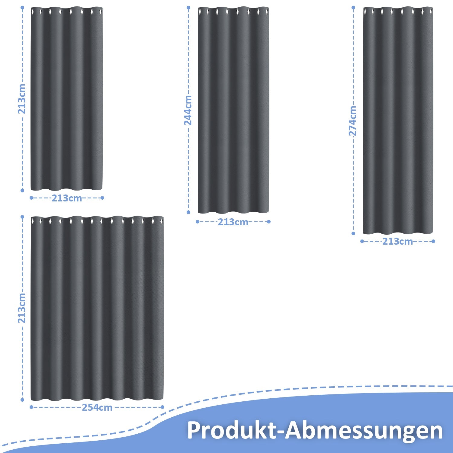 Cosmo Go Outdoor Vorhang Wasserdicht mit Ösen