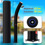 Cosmo Go 35L Solardusche Curve mit Regenduschkopf und Schutzhaube