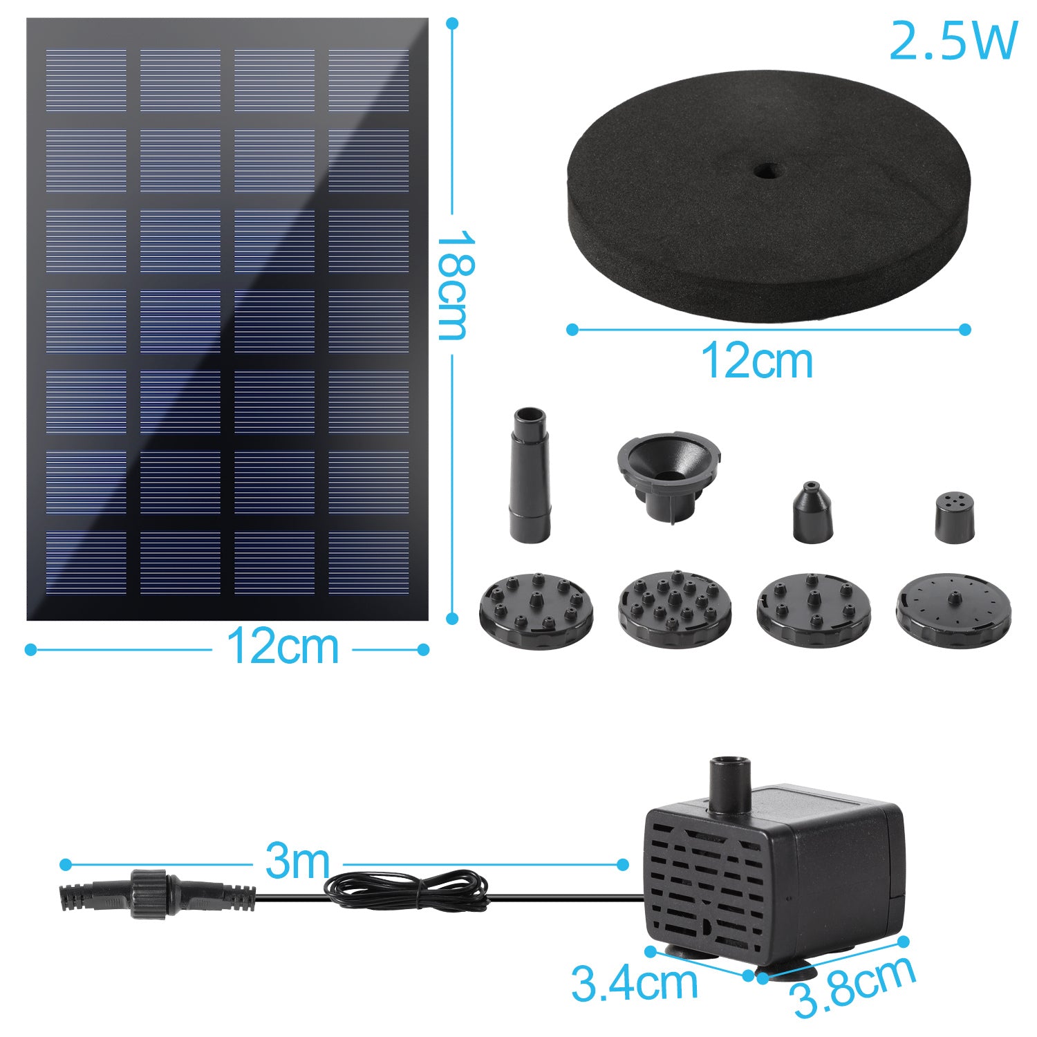 Cosmo Go SolarPumpe Teichpumpe 1.2W/1.5W/2.5W