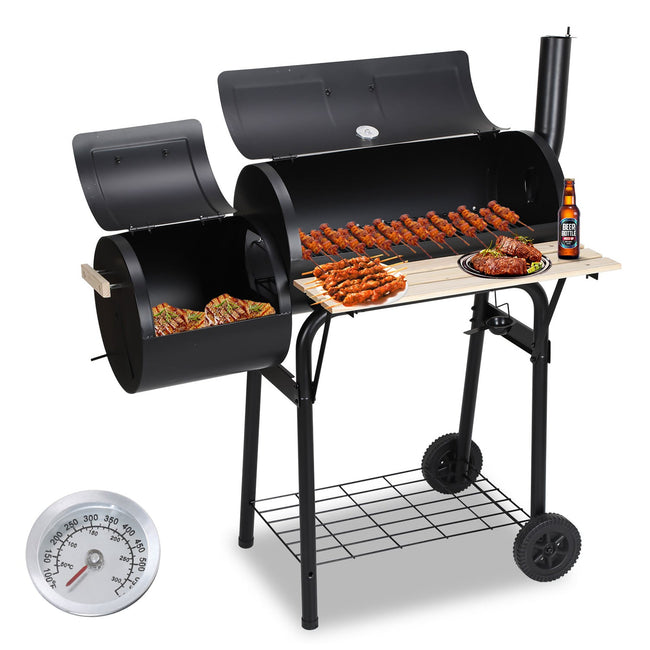 Cosmo Go Holzkohle Grill BBQ Multifunktionaler mit Thermometer Hover Image