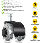 Cosmo Go 5 Stück BürostuhlRollen Stuhlrollen 11mm x 22mm
