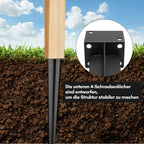 Cosmo Go Bodenhülse Einschlaghülse für Holzpfosten L