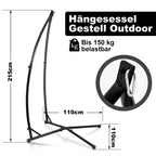 Cosmo Go Hängesessel Gestell aus Metall Belastung 150kg