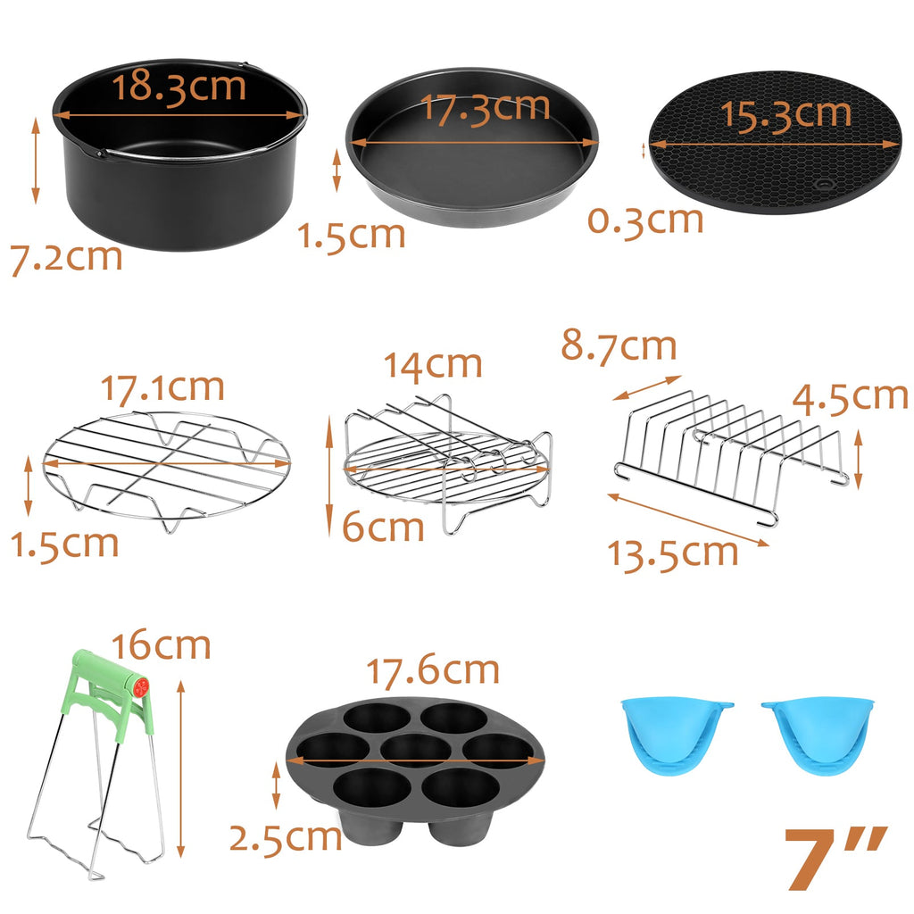 Cosmo Go 12X Zubehör Set für Heißluftfritteuse Airfryer