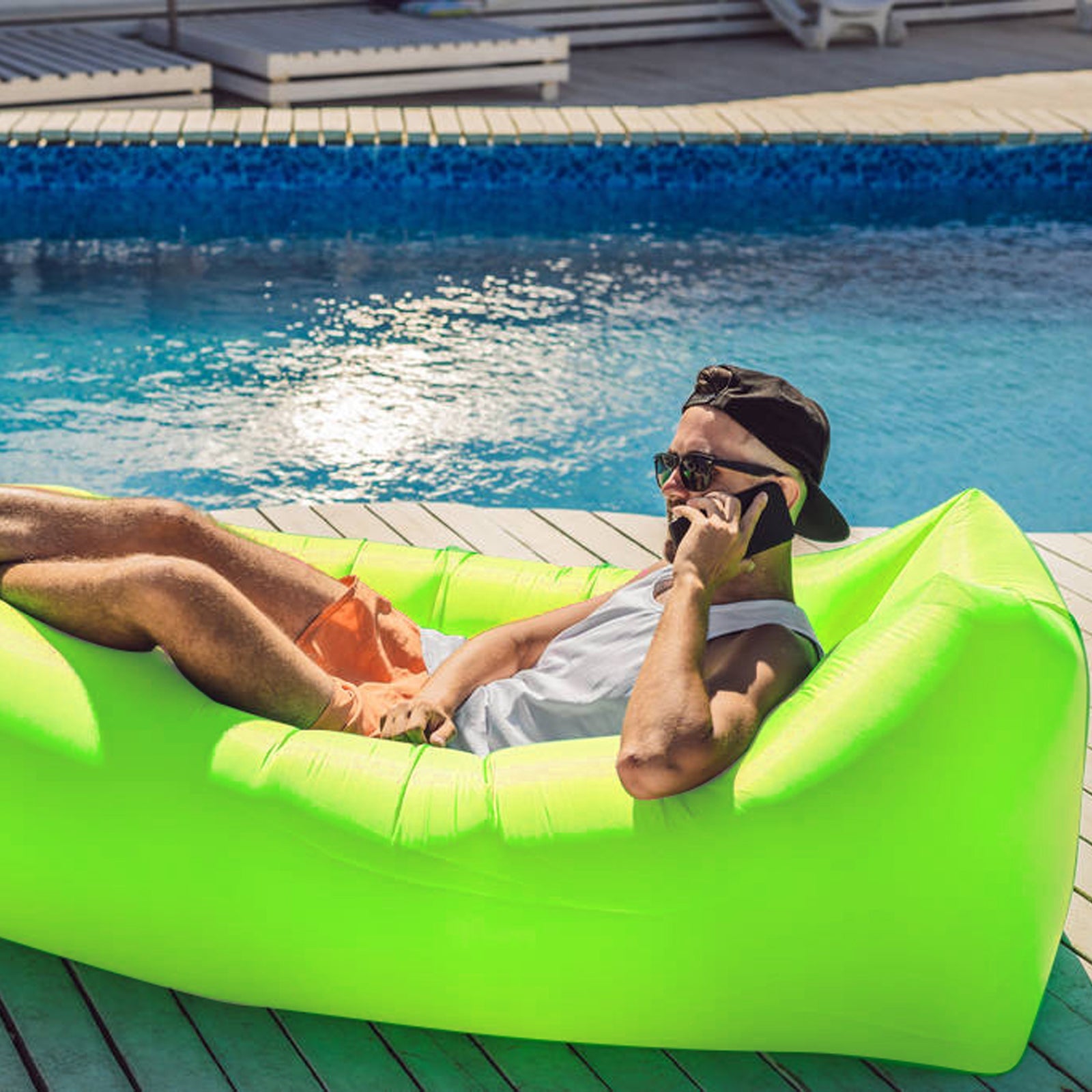 Cosmo Go Aufblasbares Luftsofa Sitzsack Sofa belastbar