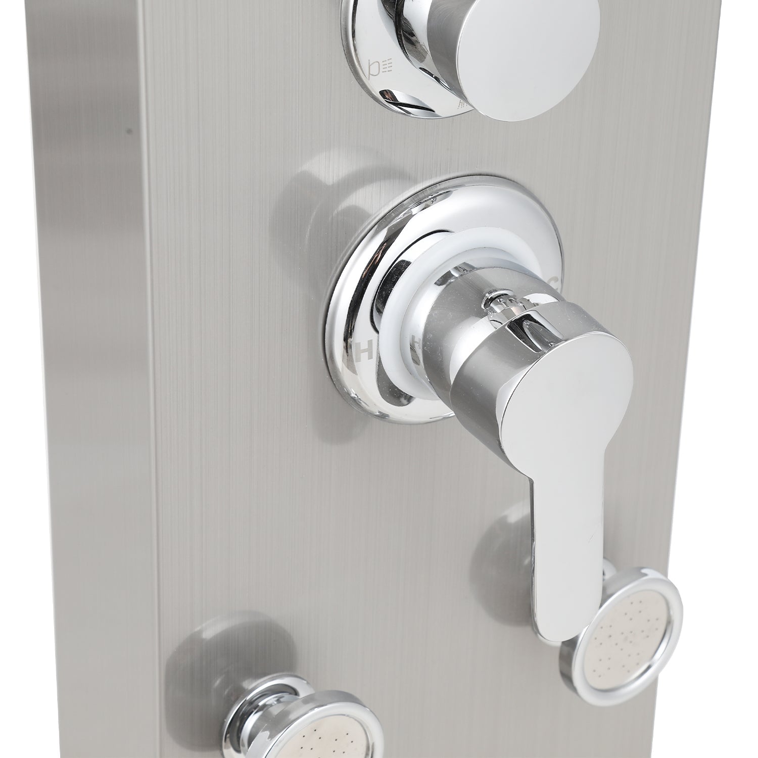 Cosmo Go Duschpaneel Wandduschpaneel 5 Funktionen Edelstahl Silber