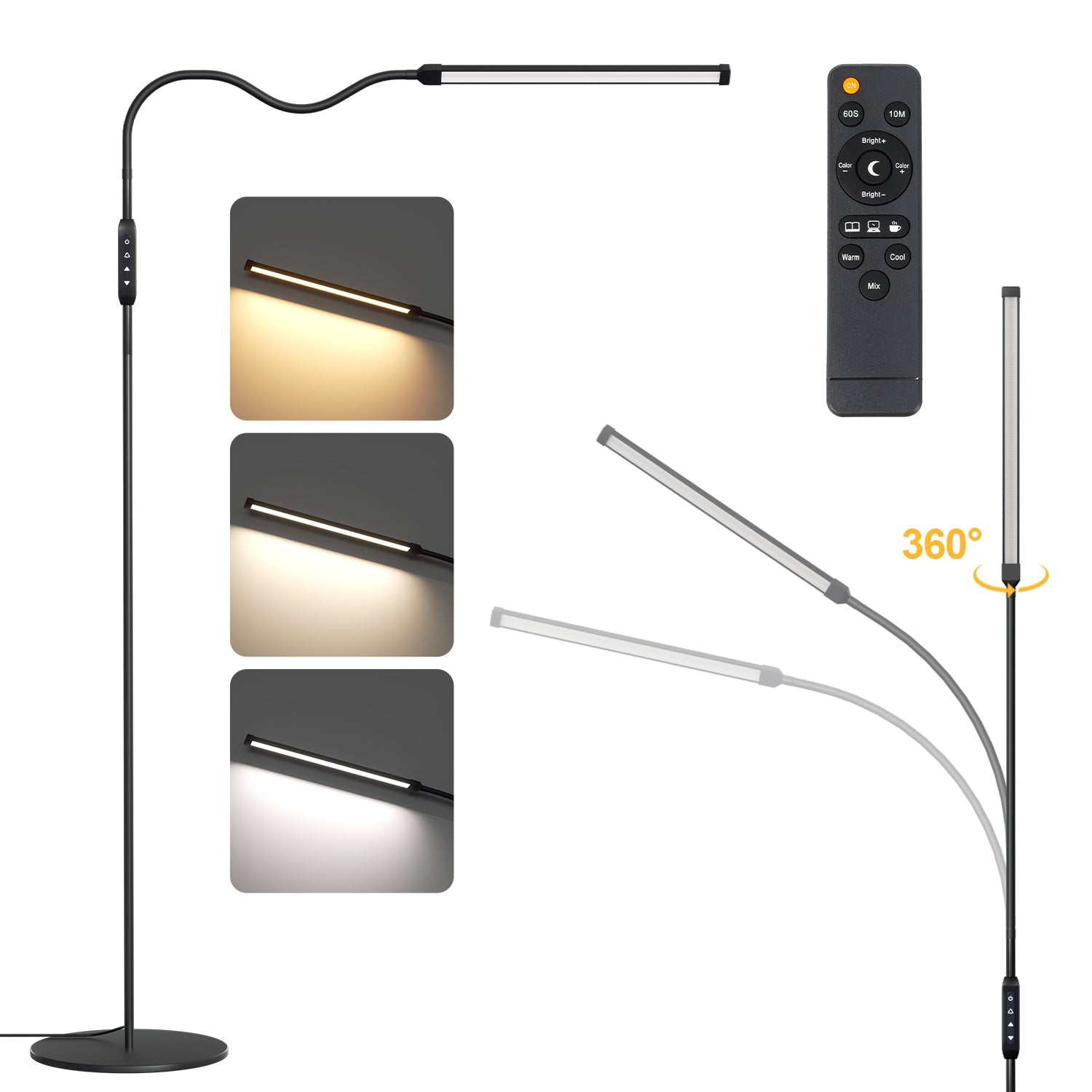 Cosmo Go Dimmbar Stehlampe 9W mit Fernbedienung