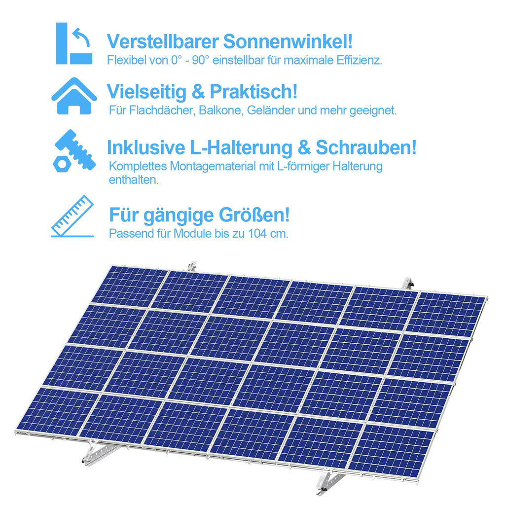 Cosmo Go Solarpanel PV Halterung 104cm 0°-90° 2/4 Stück