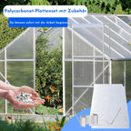 Cosmo Go Doppelstegplatte 4mm 14 Stück für Gewächshaus mit W-Clips und Z-Clips