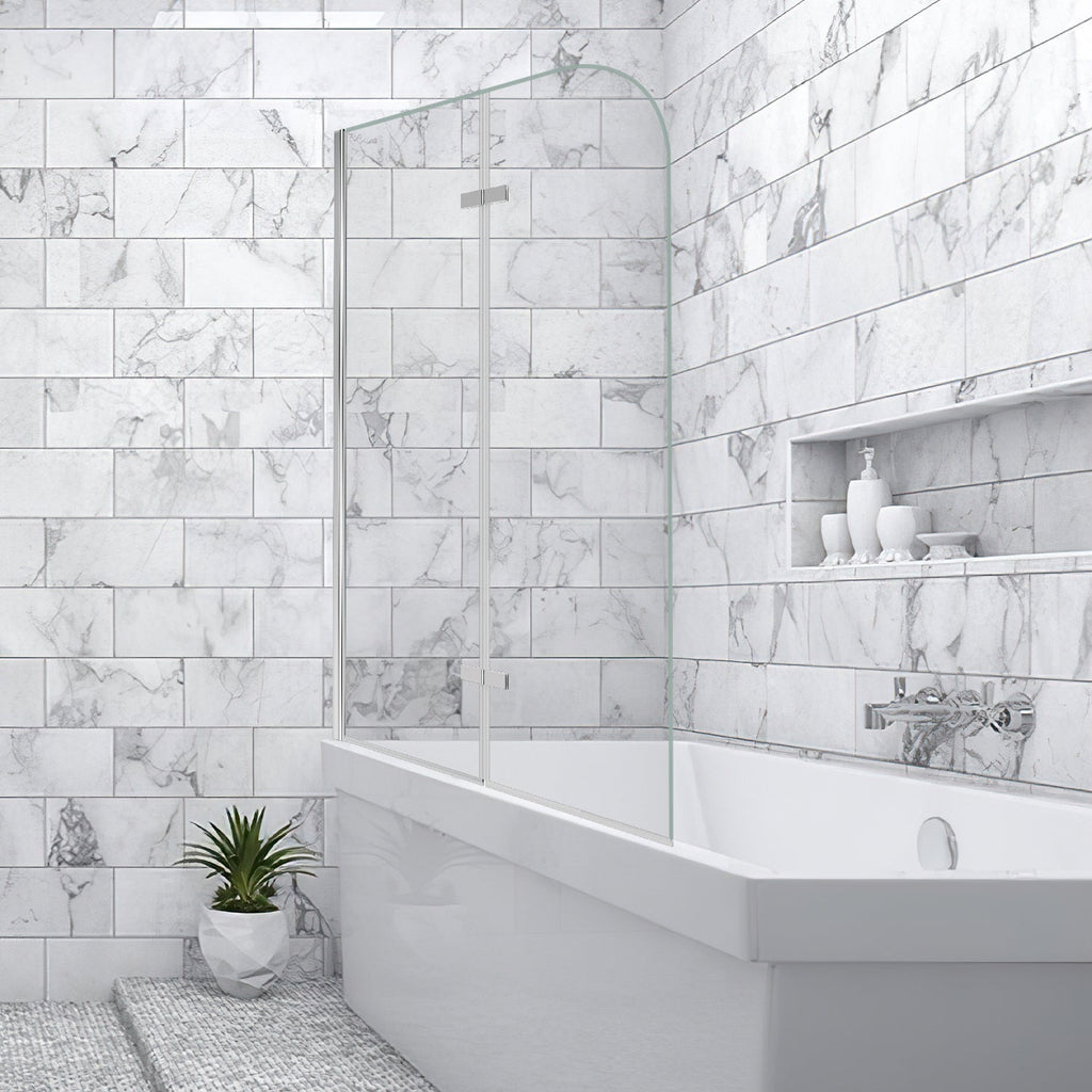 Cosmo Go Duschwand für badewanne Faltbare Glas Duschtrennwand