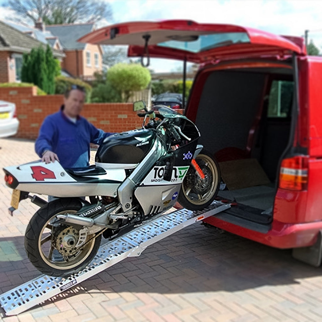 Cosmo Go Auffahrrampe Klappbar 340kg Faltbare Alu Motorradrampe