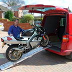 Cosmo Go Auffahrrampe Klappbar 340kg Faltbare Alu Motorradrampe