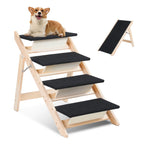 Cosmo Go Hundetreppe 2 in 1 Hunderampe Klappbare 4-Stufig Belastung 80kg