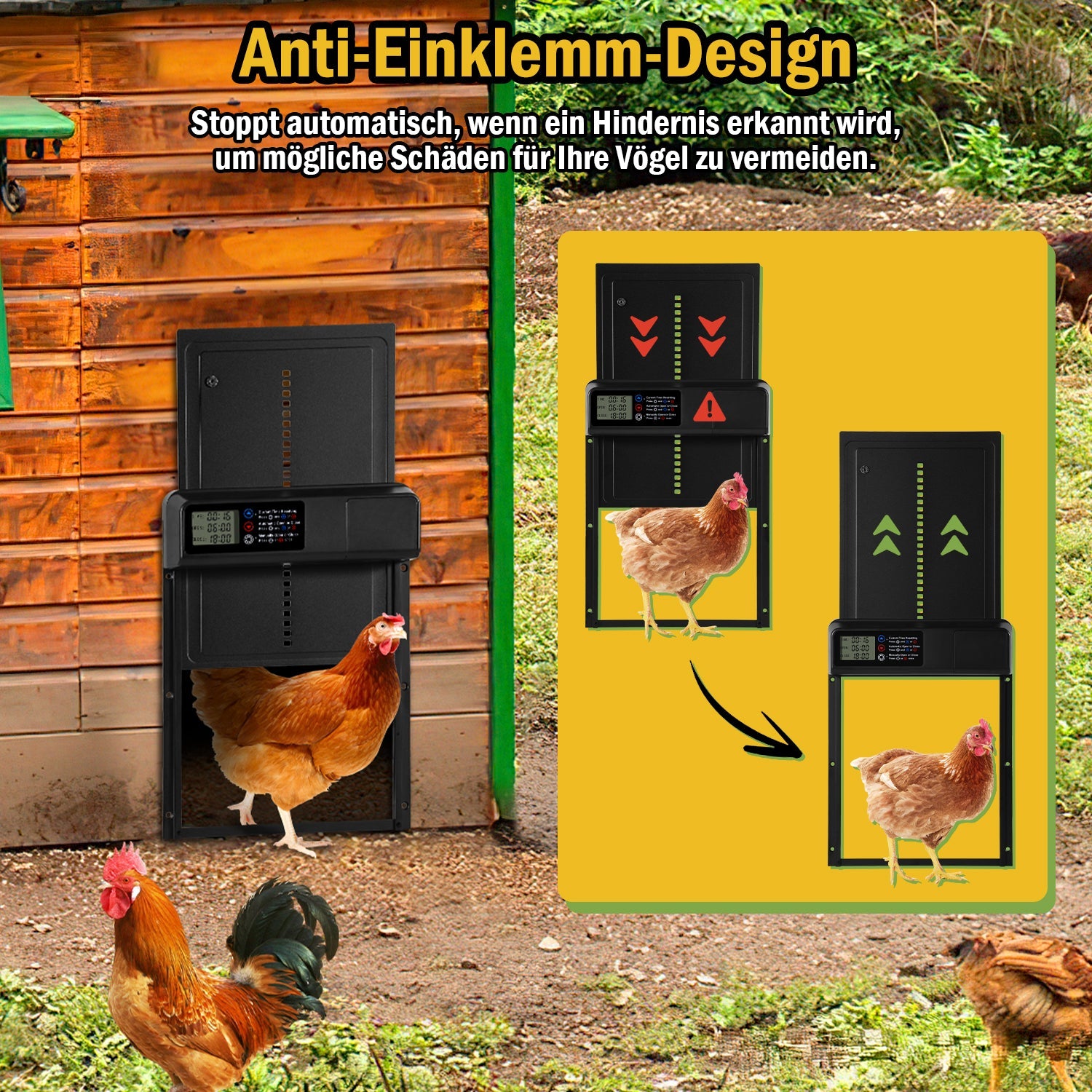 Cosmo Go Hühnerklappe Automatische Zeitschaltuhr