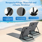 Cosmo Go Strandliegen Tragbar Strandmatte mit Einstellbar Höhe 145cm