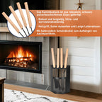 Cosmo Go Kaminbesteck 4-teiliges Kaminbesteck Set Holzgriff