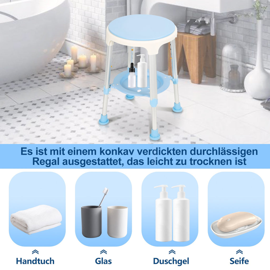 Cosmo Go Duschhocker 360°Drehbarer mit Paletten
