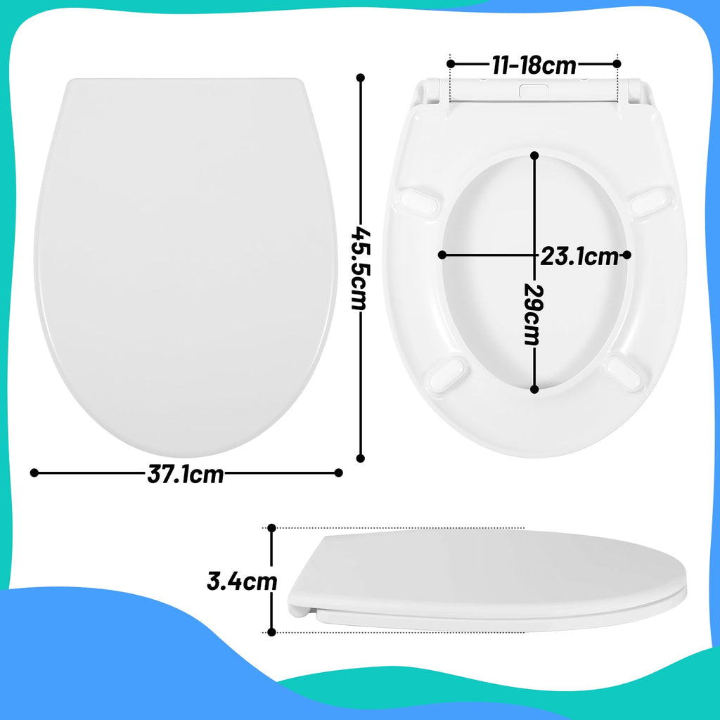 Cosmo Go Toilettendeckel WC Sitz mit Absenkautomatik O-Form