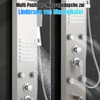 Cosmo Go Duschpaneel Wandduschpaneel 5 Funktionen Edelstahl Silber