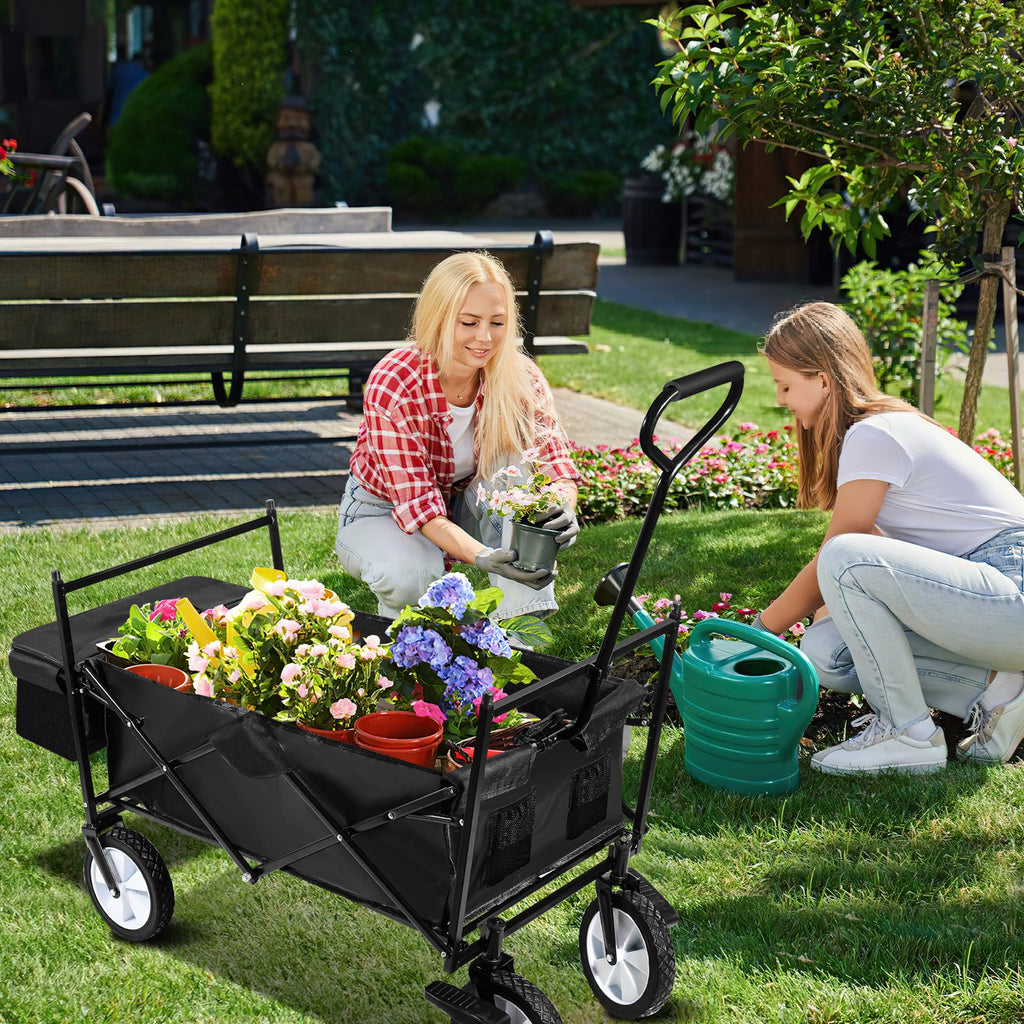 Cosmo Go Bollerwagen Transportwagen mit Dach Faltbar 80kg Belastbarkeit