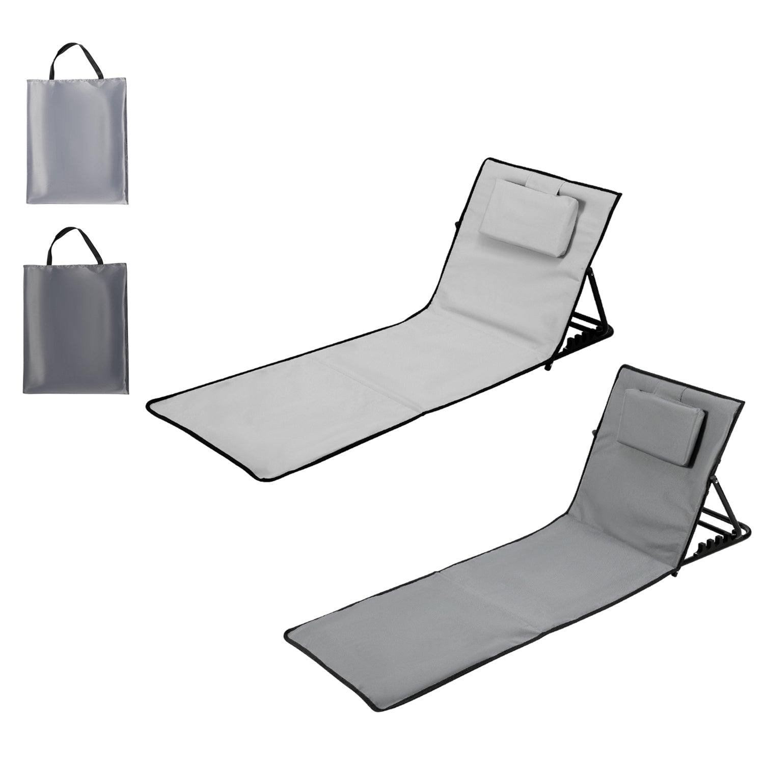 Cosmo Go Strandliegen Tragbar Strandmatte mit Einstellbar Höhe 145cm