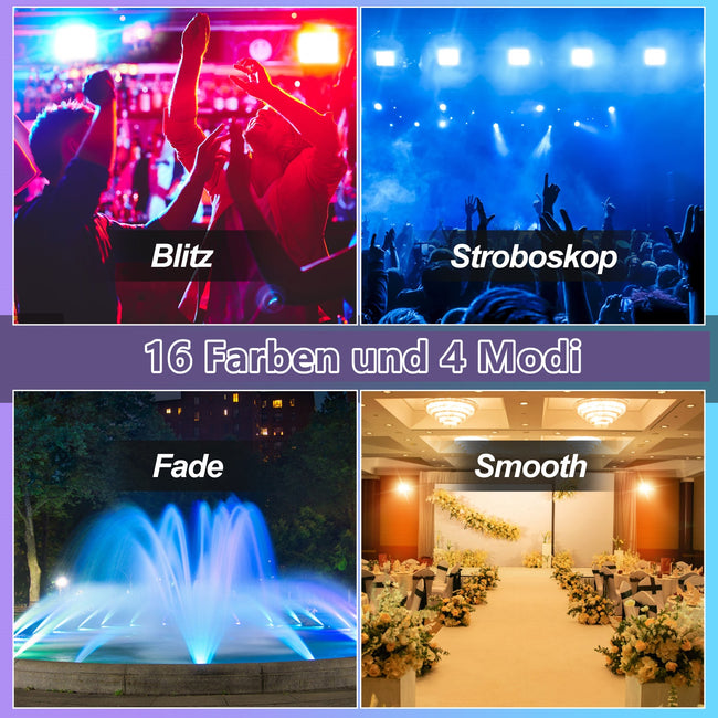 Cosmo Go RGB Strahler Fluter Mit Fernbedienung 10W-50W Main Image