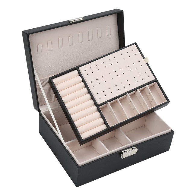 Cosmo Go 2 Schichten Schmuckkasten Schmuckkoffer Weiß/schwarz Main Image