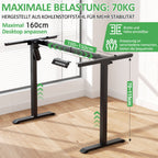 Cosmo Go Höhenverstellbarer Schreibtisch Elektrisch Tischgestell bis 70kg belastbar