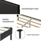 Cosmo Go Polsterbett Bettgestell mit Kopfteil Leder