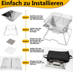 Cosmo Go Klappgrill Edelstahl Camping Holzofen Tragbar