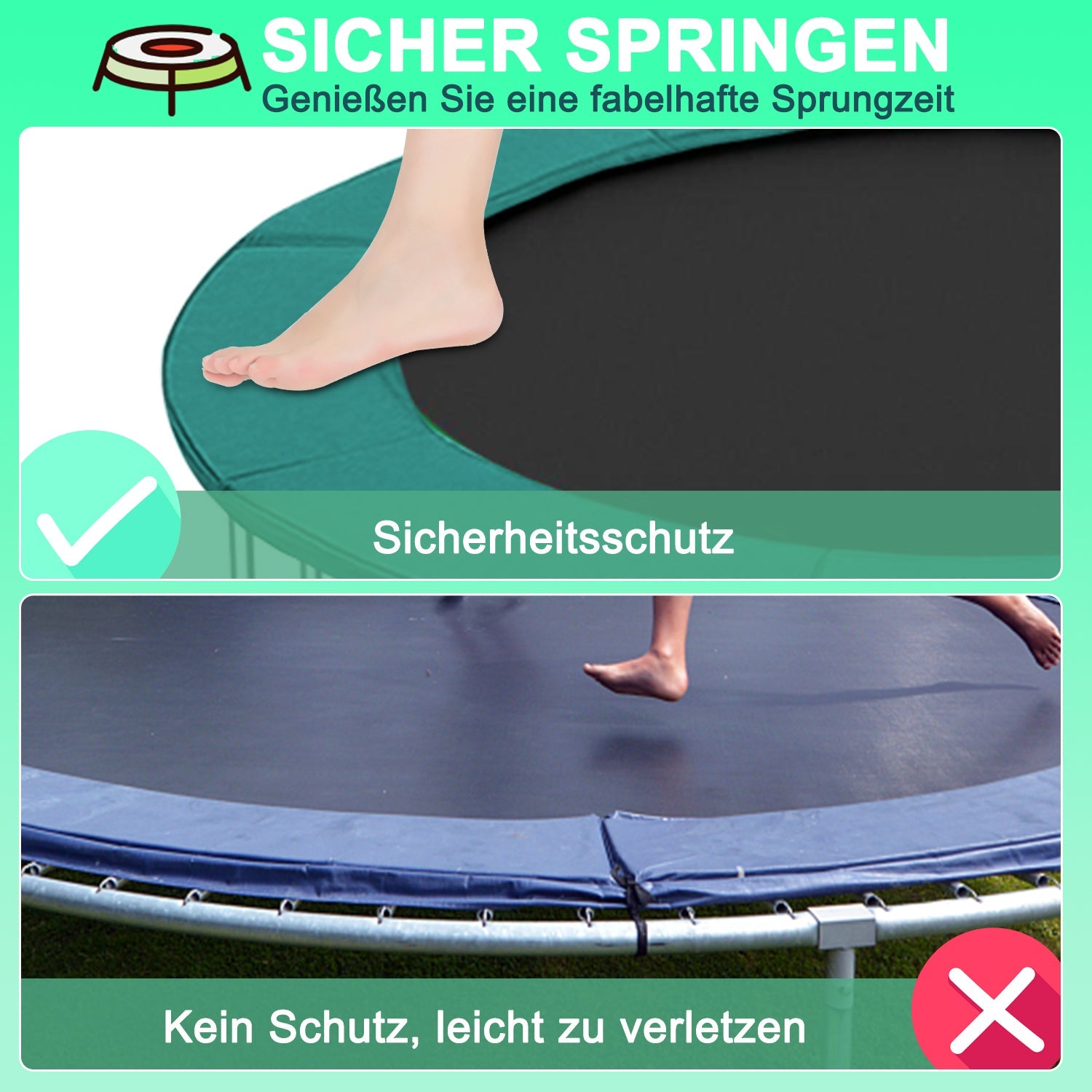 Cosmo Go Trampolin Randabdeckung Ø244-426cm