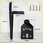 Cosmo Go 4er Set Metall Möbelfüße Schrankfüße Schwarz