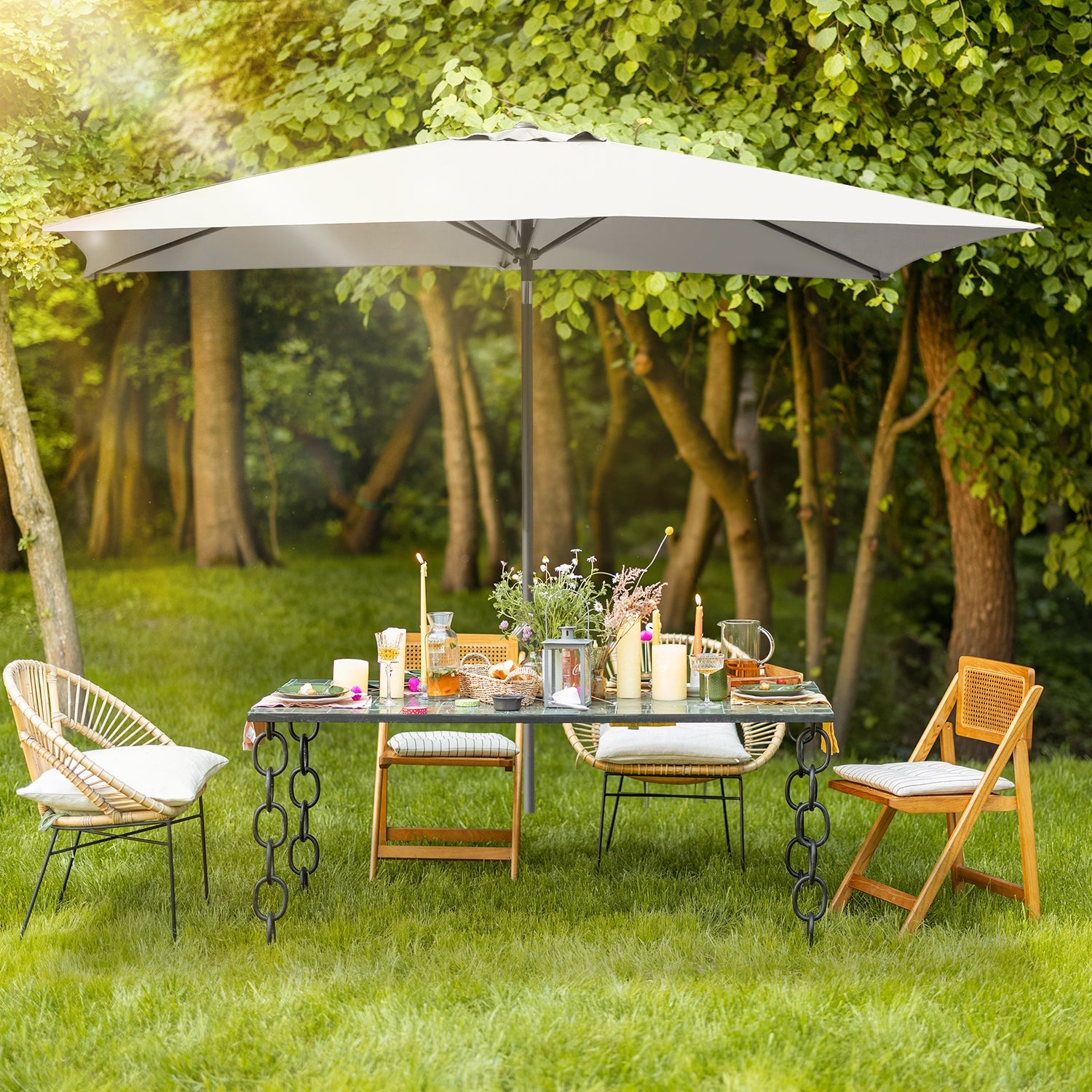 Cosmo Go Sonnenschirm 210x140 / 300x200cm Rechteckig