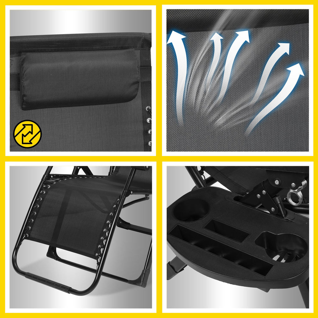 Cosmo Go Sonnenliege Klappbar Liegestuhl bis 200kg