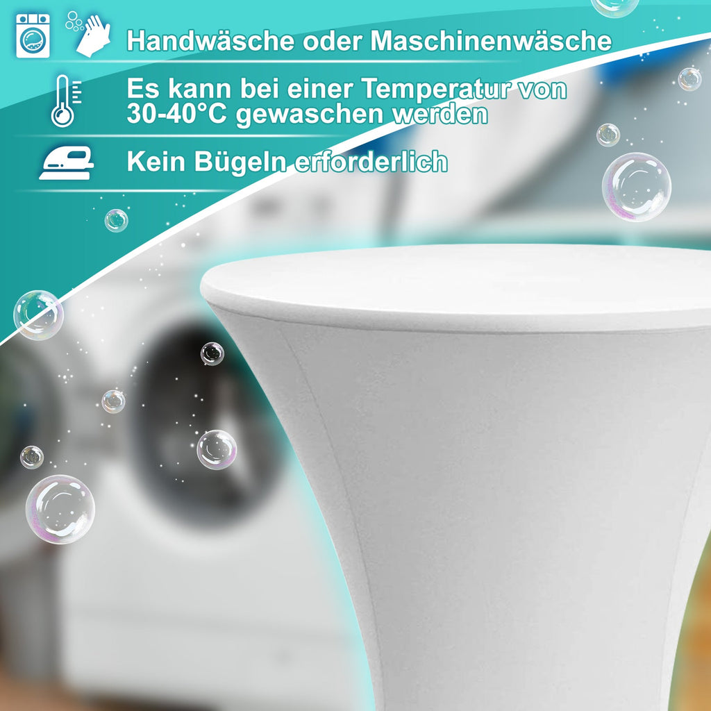 Cosmo Go Stehtischhusse Stretch Tischdecke Weiß