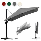 Cosmo Go Ampelschirm 300 x 300 cm Sonnenschirm 360° Drehbar