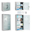 Cosmo Go Medizinschrank für Zuhause aus Edelstahl 30x30x12cm/57x30x12cm