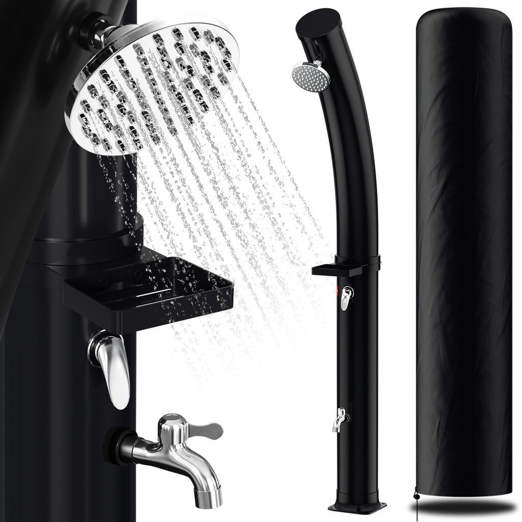 Cosmo Go 35L Solardusche Curve mit Regenduschkopf und Schutzhaube