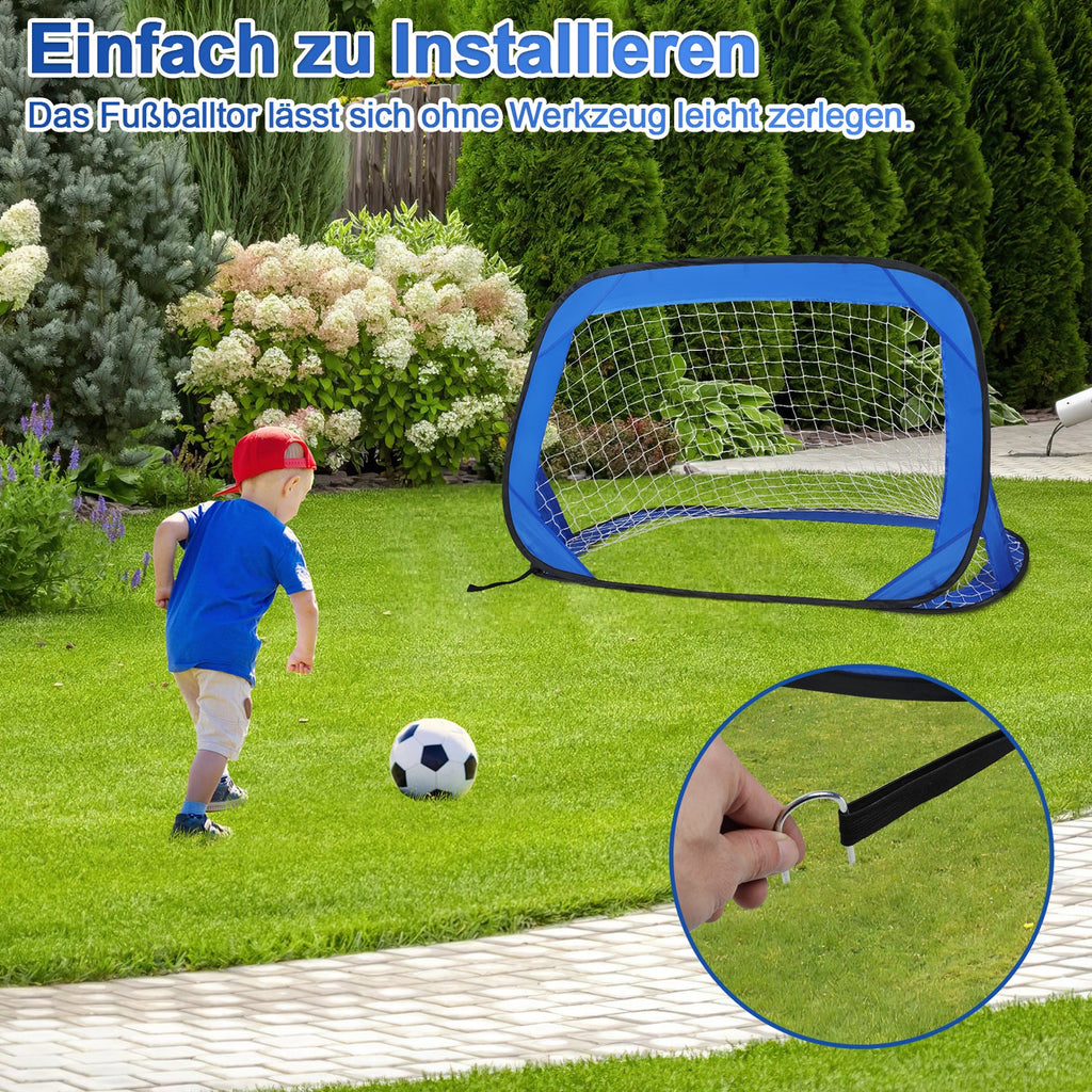 Cosmo Go Fußballtor Fussballtore-Set für Kinder 4 Spielmodi