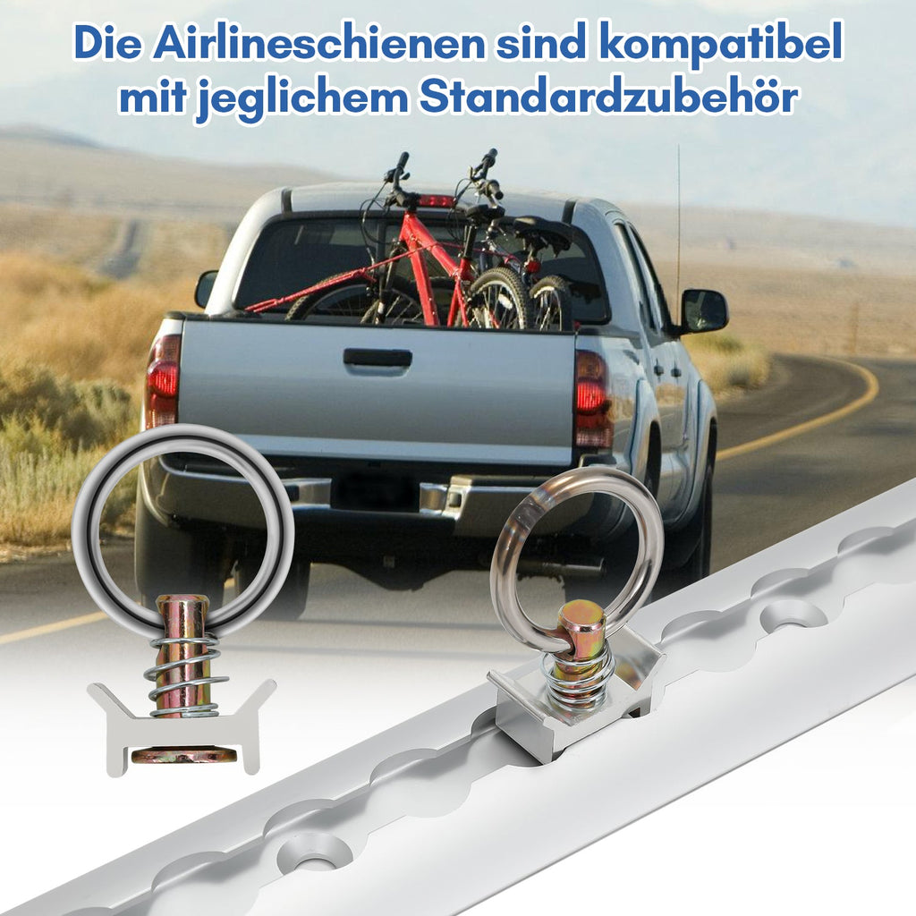 Cosmo Go Airlineschiene 4x 1m Aluminium für Wohnmobile und LKW