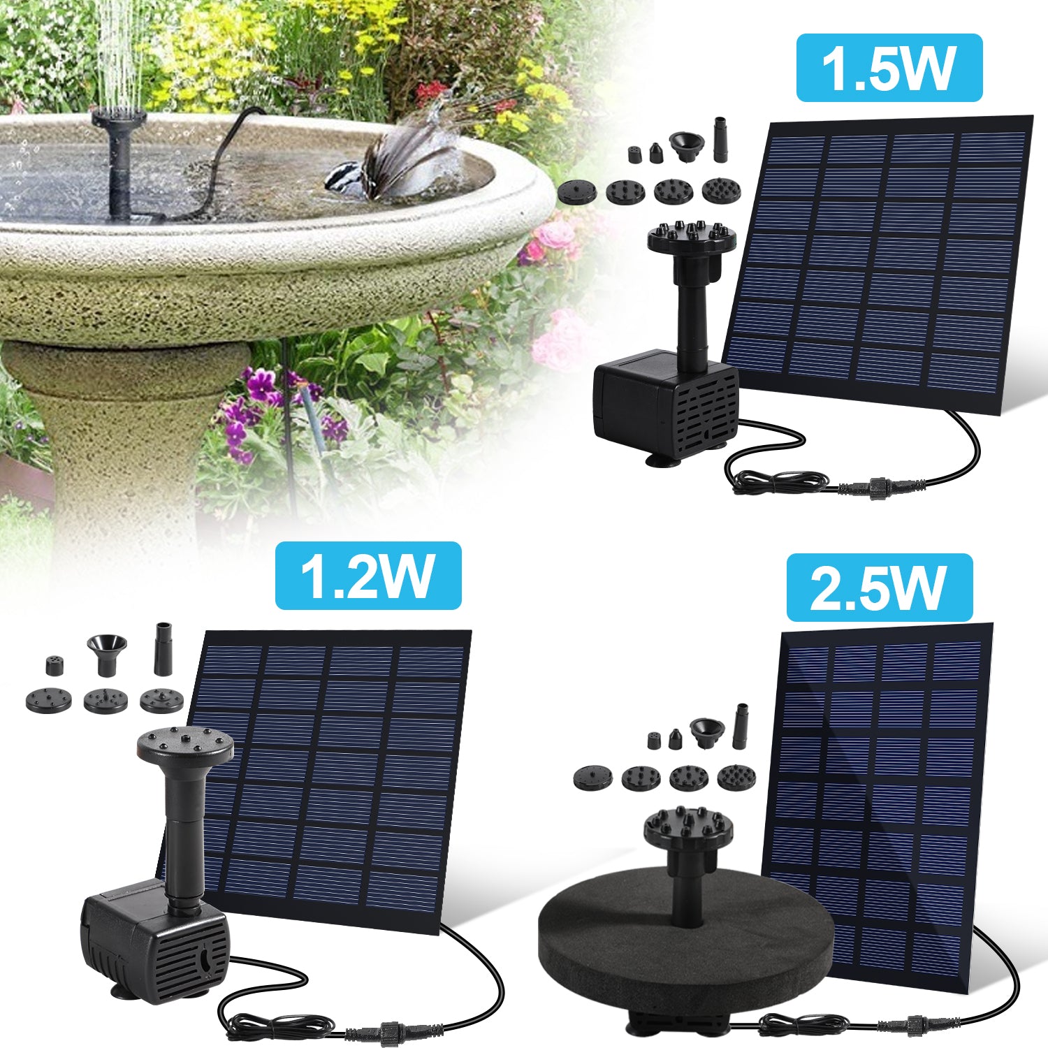 Cosmo Go SolarPumpe Teichpumpe 1.2W/1.5W/2.5W