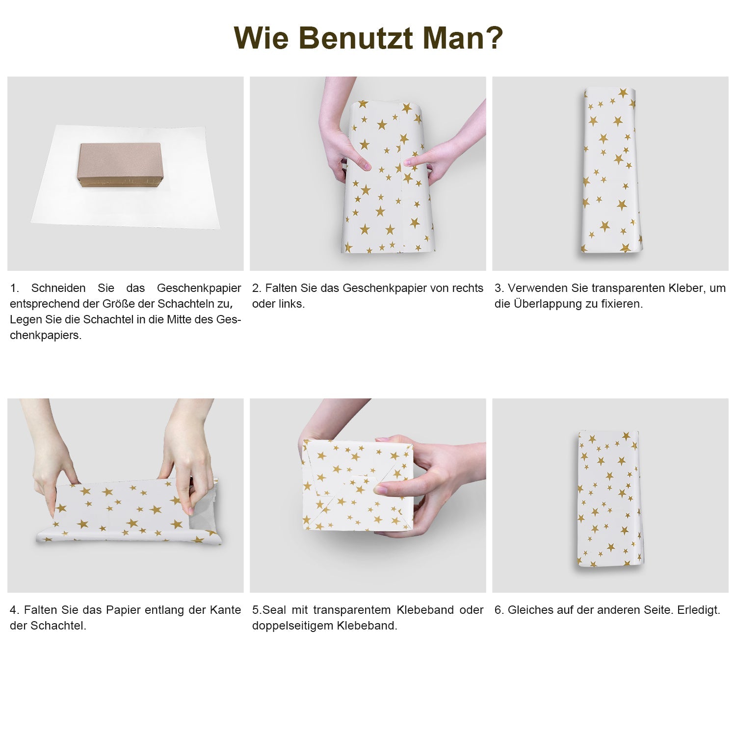 Cosmo Go Geschenkpapier Weihnachtspapier 70 * 50 cm