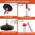 Cosmo Go 2X Absperrpfosten Kettenpfosten Kunststoff 1,4 m