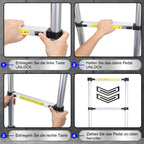 Cosmo Go Teleskopleiter Aluminium Belastbarkeit bis zu 150kg 2.6m-5m