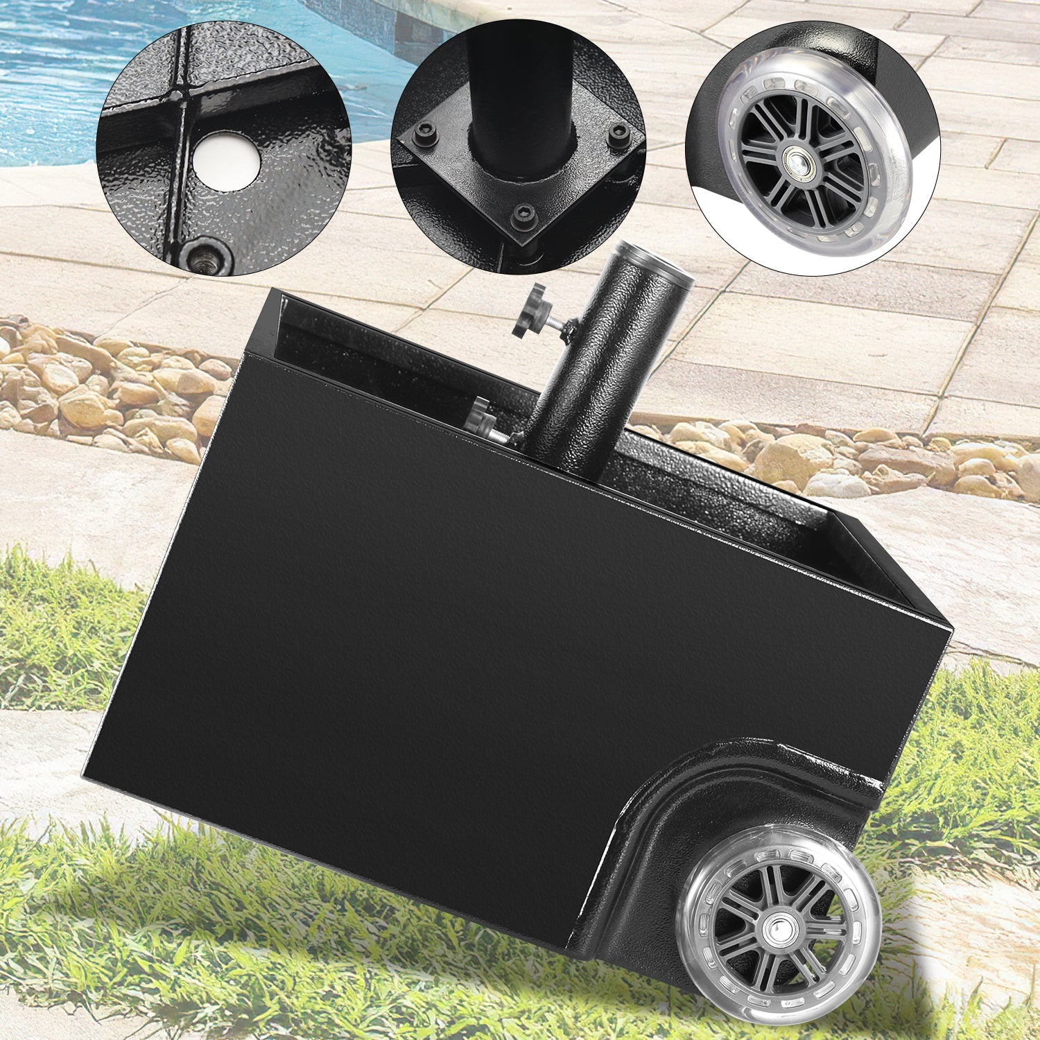 Cosmo Go Sonnenschirmständer Schirmständer mit Rollen