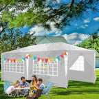 Cosmo Go Pavillon 3x6m Partyzelt Wasserdicht mit Seitenteilen