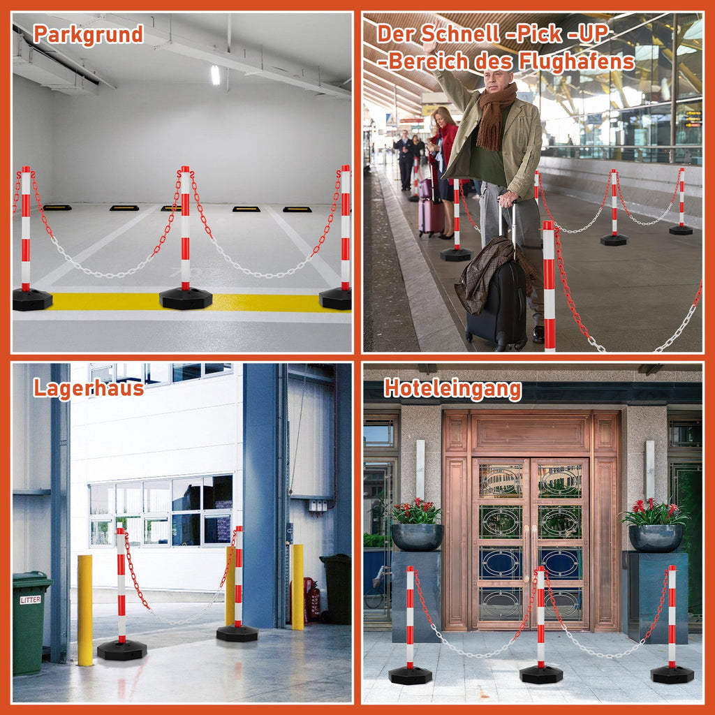 Cosmo Go 2X Absperrpfosten Kettenpfosten Kunststoff 1,4 m