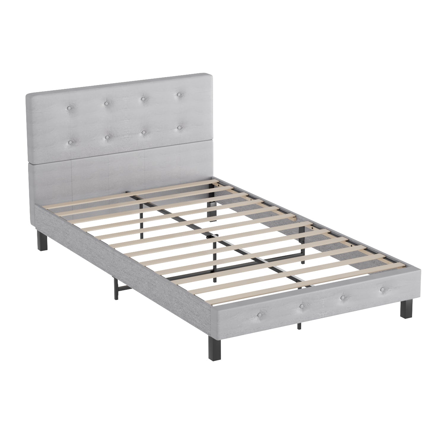 Cosmo Go Polsterbett bettgestell mit Kopfteil Weichem Stoff